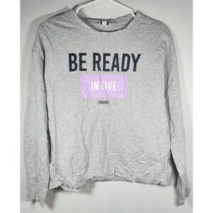 OVS Long Sleeve T-Shirt "Be Ready in Five (Hours)" Women's Size S